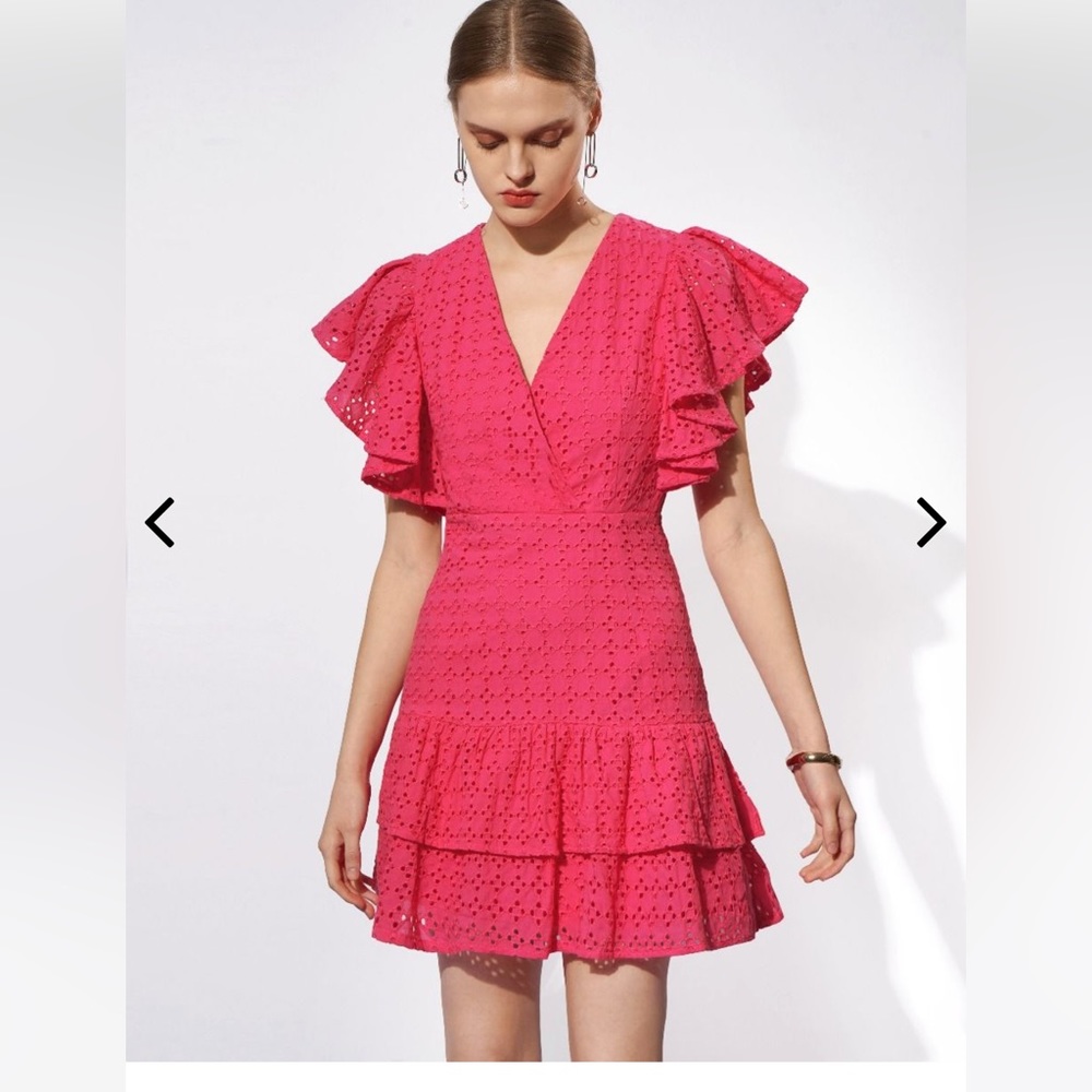 Saturday Club Pink Eyelet Dress Size Small NWT